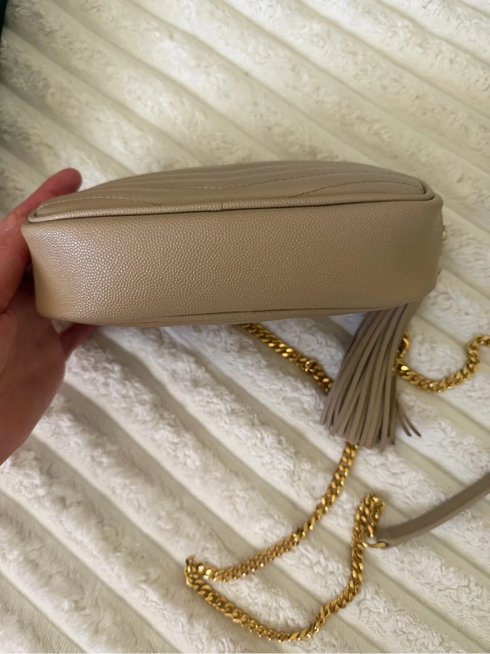 Saint Laurent Beige Lou camera bag
